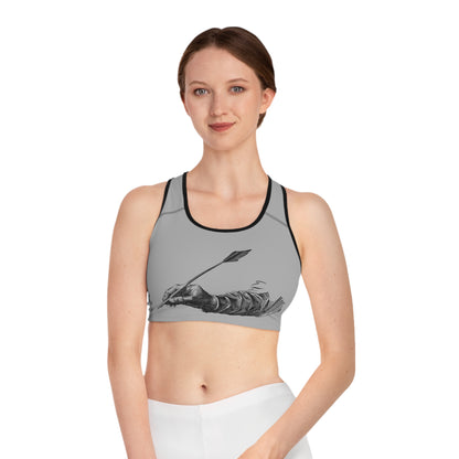 Sports Bra: Writing Lite Grey