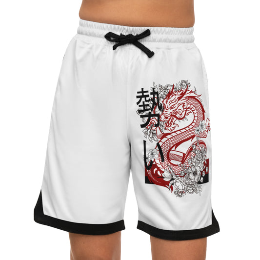 Basketball Rib Shorts: Dragons White