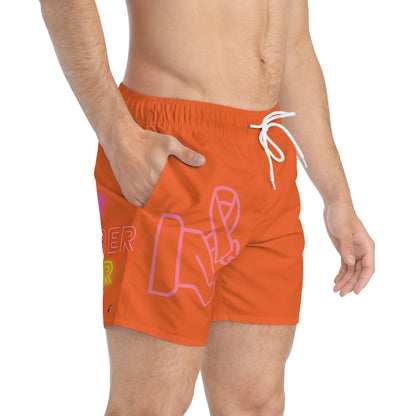 Swim Trunks: Fight Cancer Orange