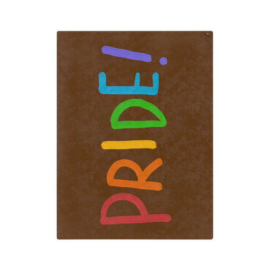 Velveteen Minky Blanket: LGBTQ Pride Brown