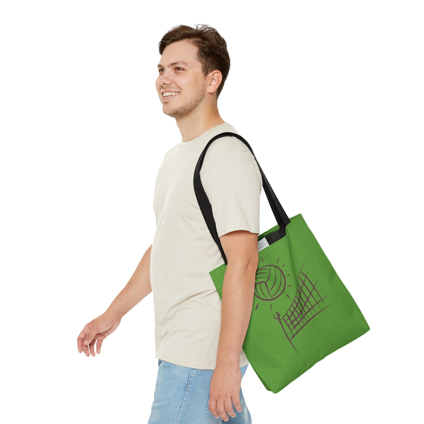 Tote Bag: Volleyball Green