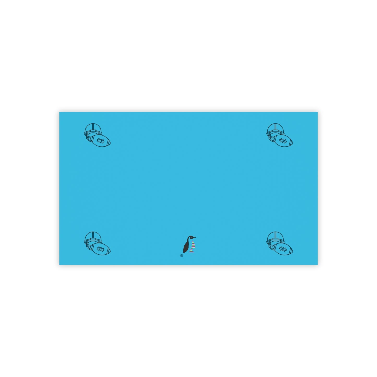 Post-it® Note Pads: Football Turquoise