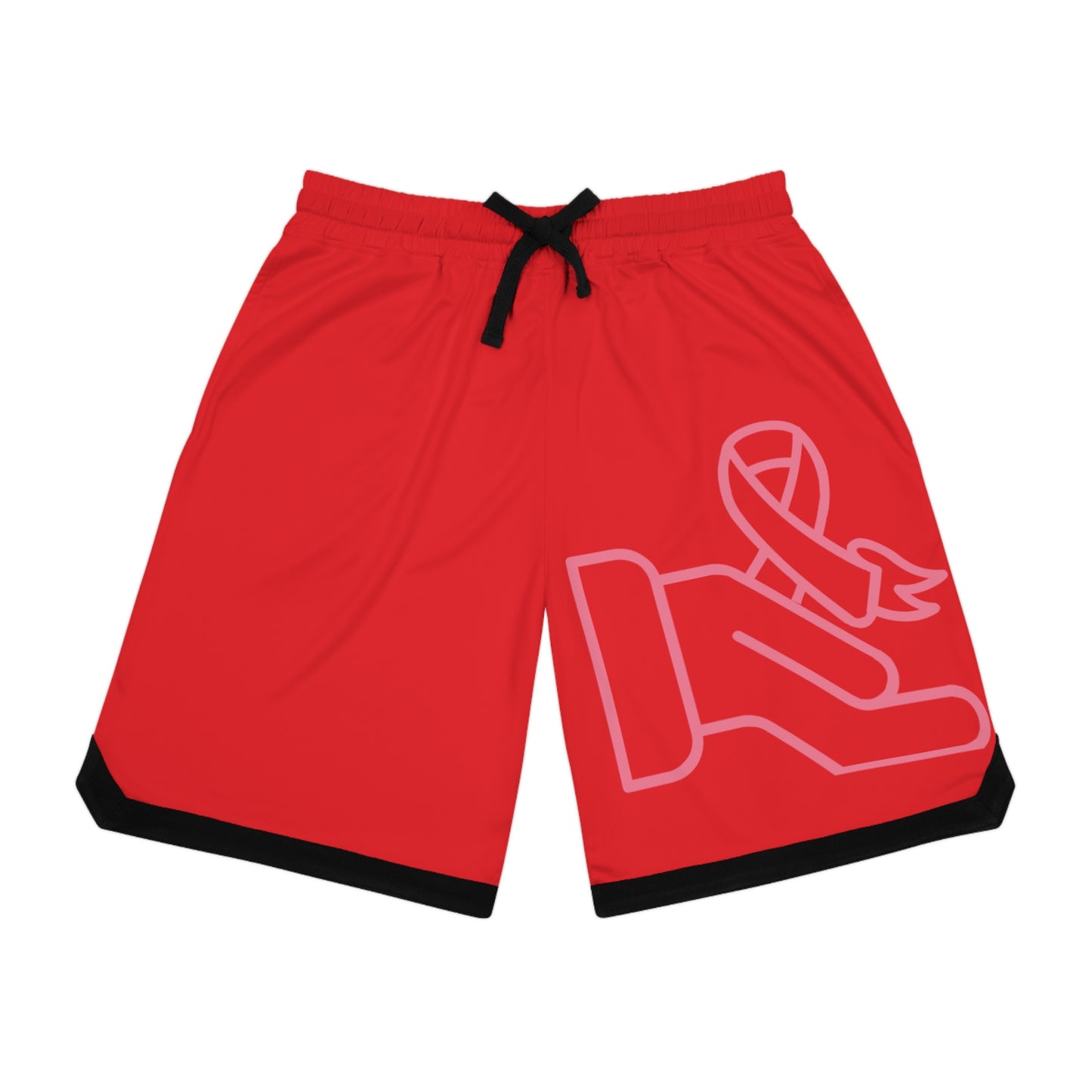 Basketball Rib Shorts: Fight Cancer Red