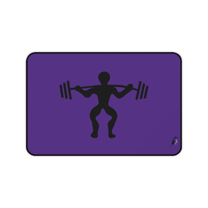 Desk Mat: Weightlifting Purple