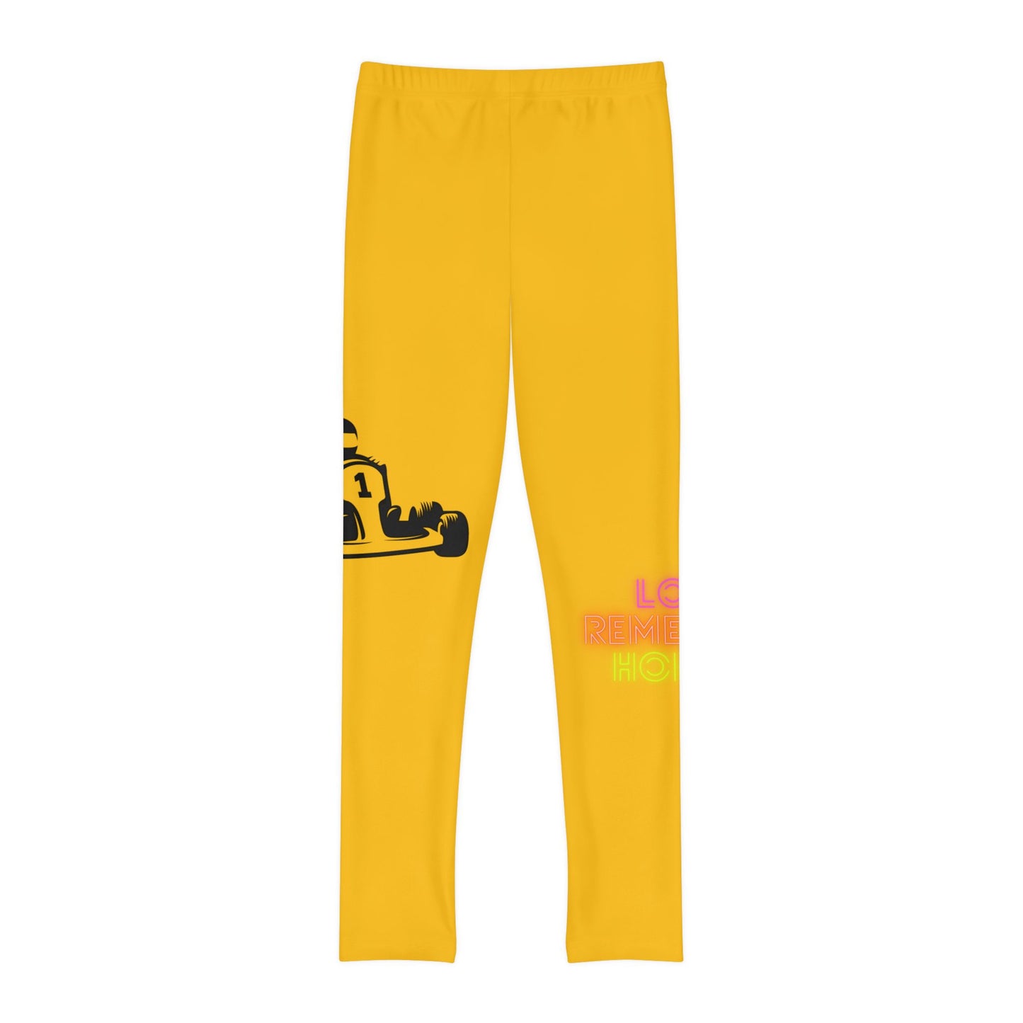 Youth Full-Length Leggings: Racing Yellow