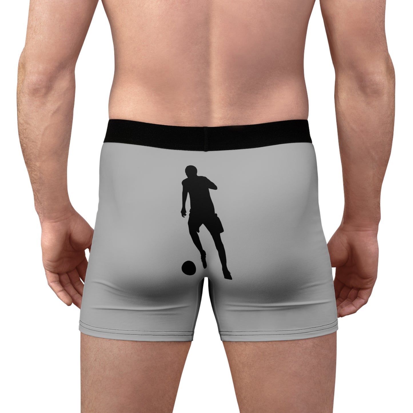 Men's Boxer Briefs: Soccer Lite Grey