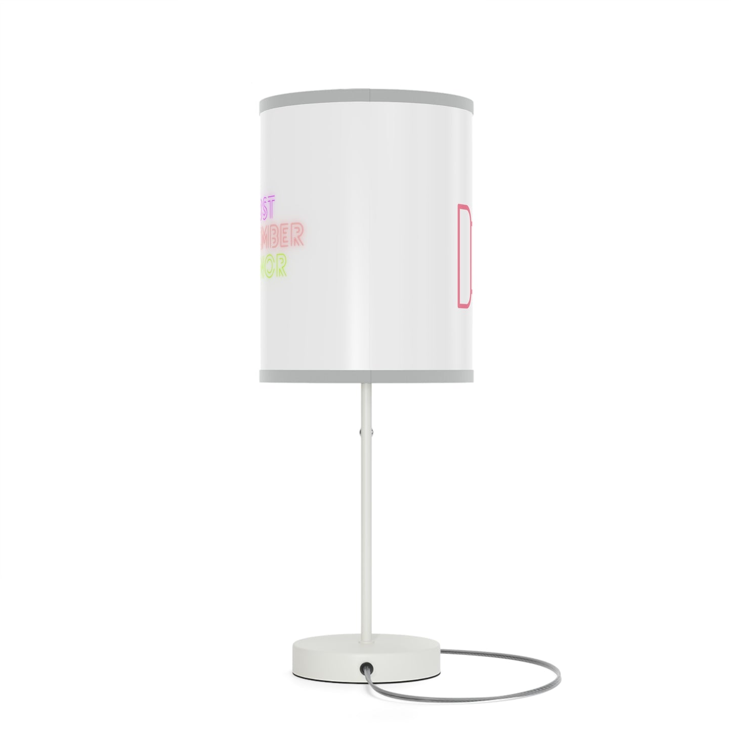 Lamp on a Stand, US|CA plug: Fight Cancer White