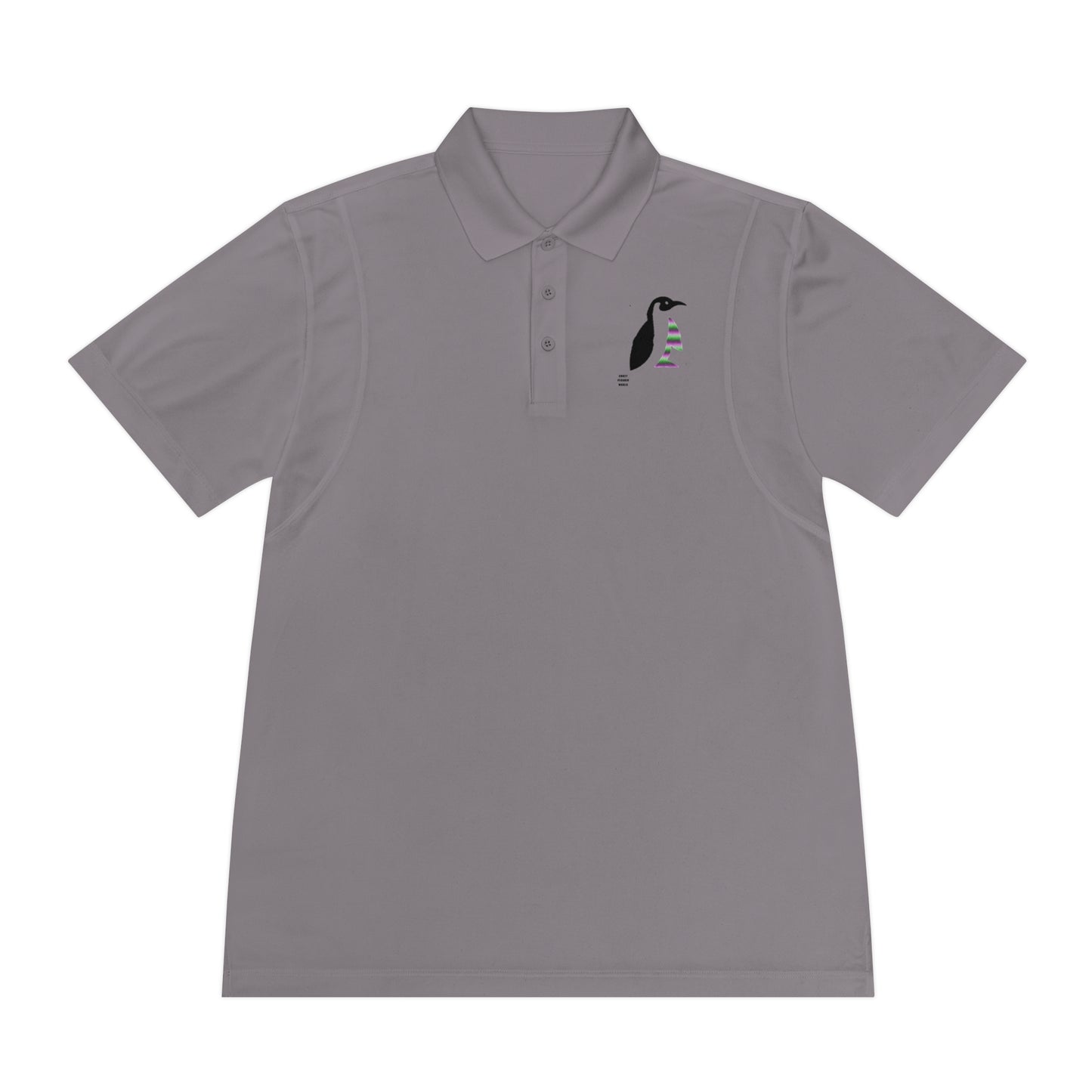 Men's Sport Polo Shirt: Crazy Penguin World Logo #1