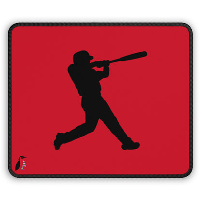 Gaming Mouse Pad: Baseball Dark Red