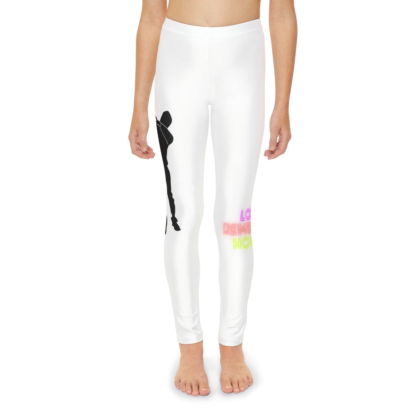 Youth Full-Length Leggings: Dance White