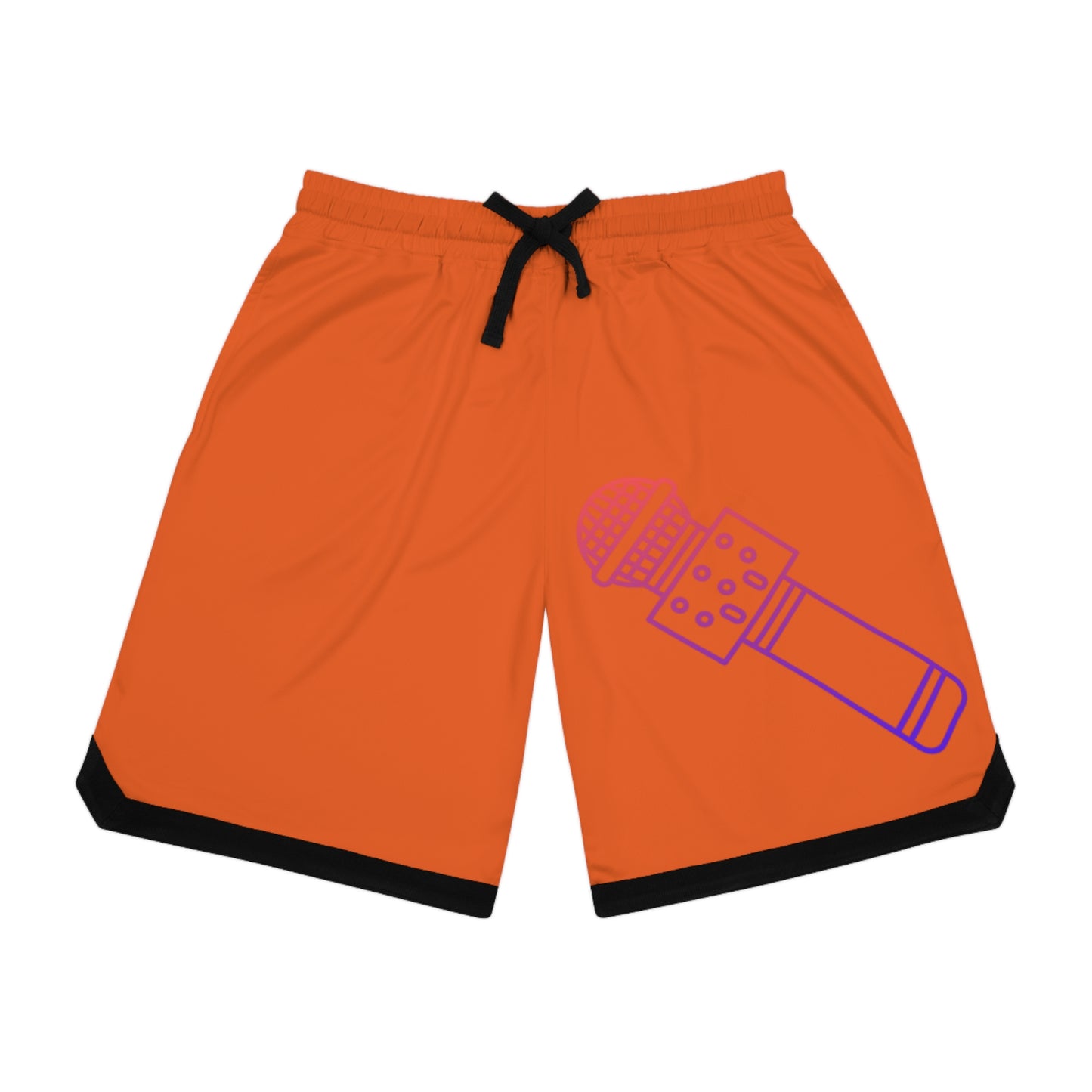 Basketball Rib Shorts: Music Orange