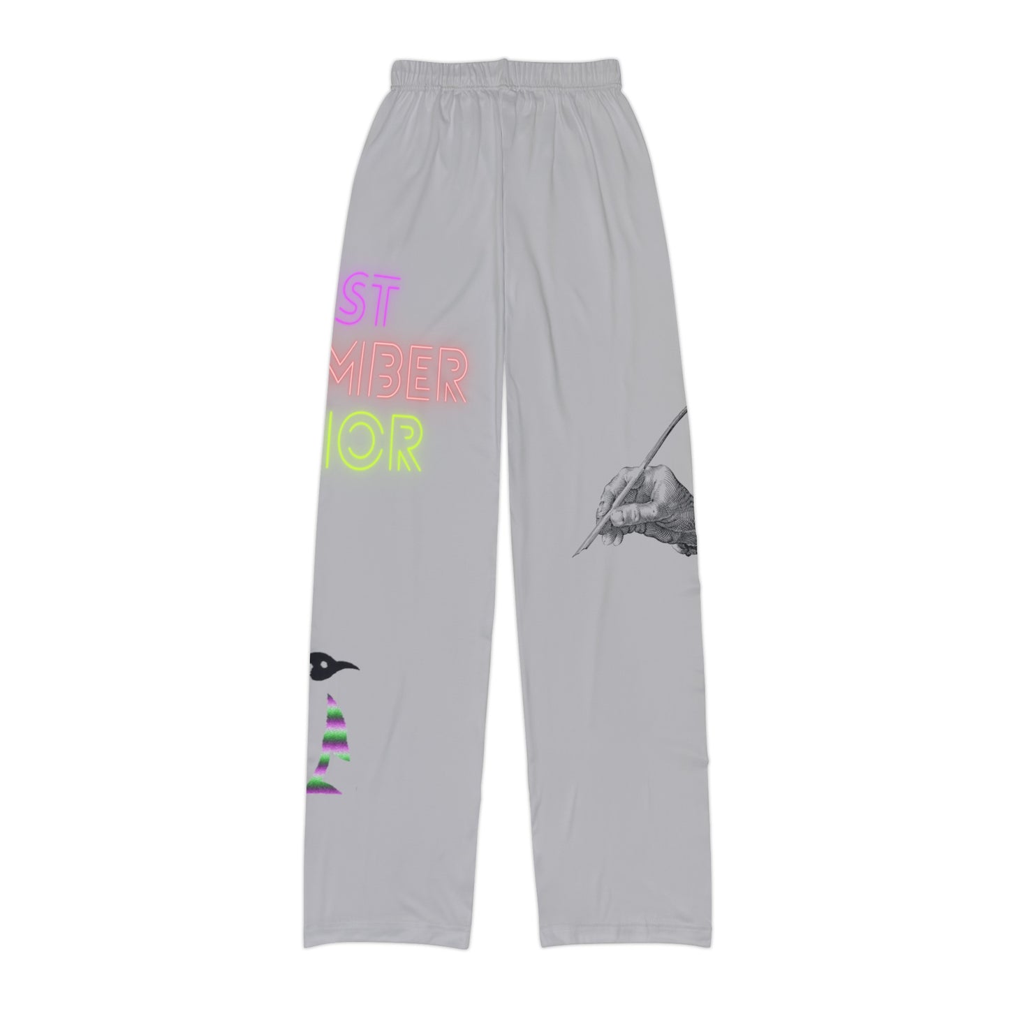 Kids Pajama Pants: Writing Lite Grey