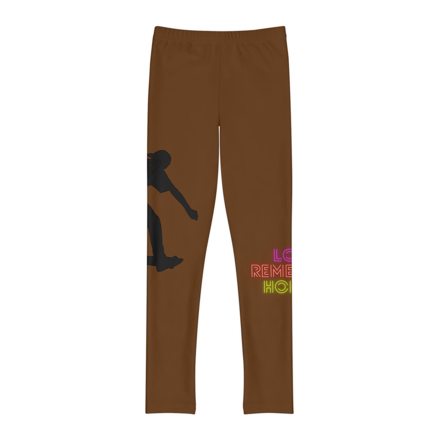 Youth Full-Length Leggings: Skateboarding Brown