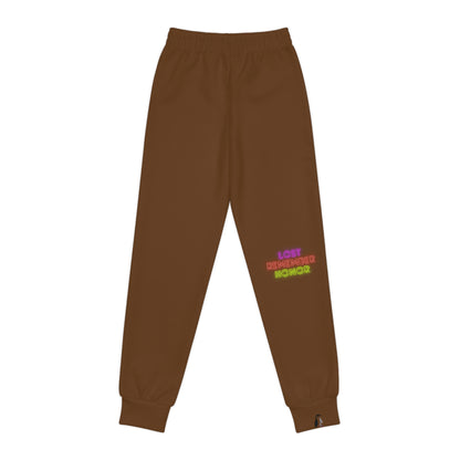 Youth Joggers: Racing Brown
