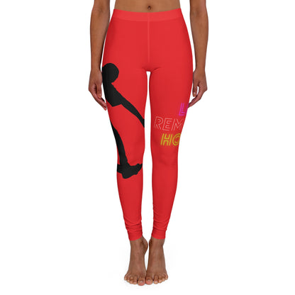 Women's Spandex Leggings: Skateboarding Red