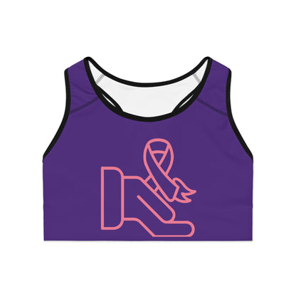 Sports Bra: Fight Cancer Purple