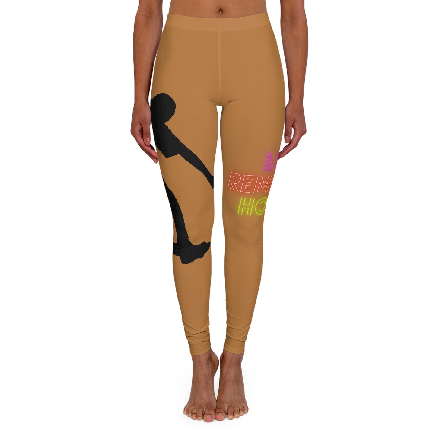 Women's Spandex Leggings: Skateboarding Lite Brown