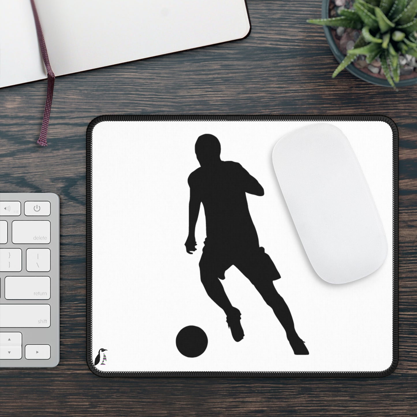 Gaming Mouse Pad: Soccer White