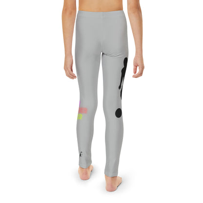 Youth Full-Length Leggings: Soccer Lite Grey