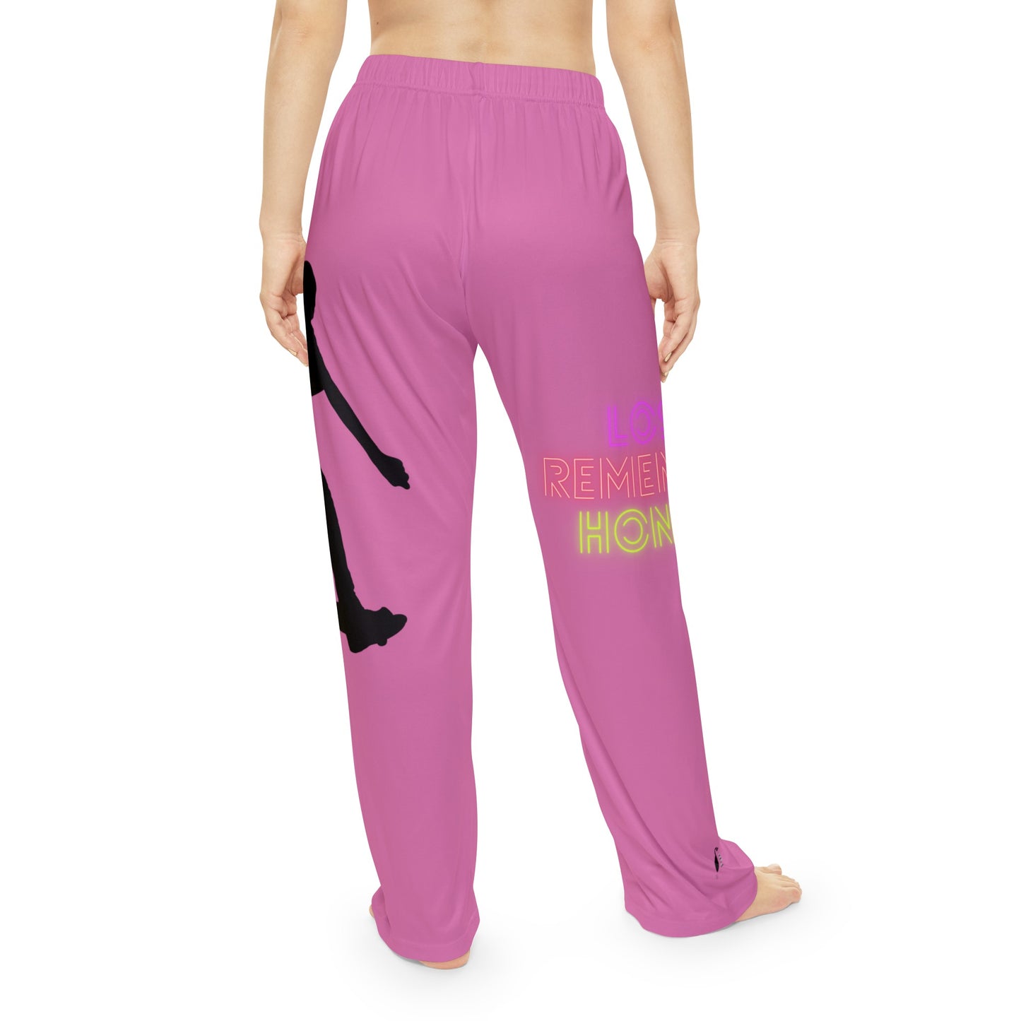 Pambabaeng Pajama Pants: Skateboarding Lite Pink