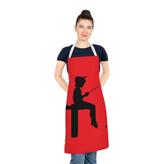 Adult Apron: Fishing Red