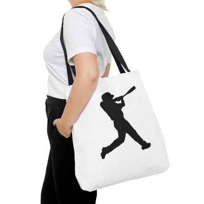 Tote Bag: Baseball White