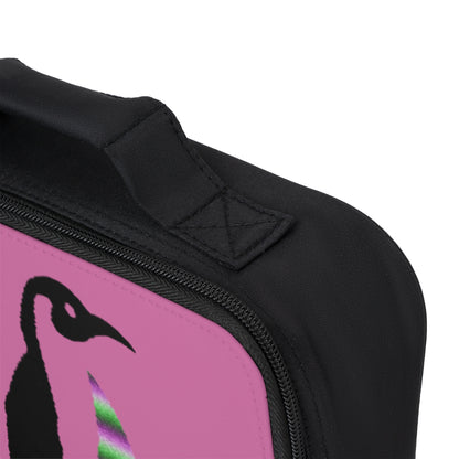 Lunch Bag: Crazy Penguin World Logo Lite Pink