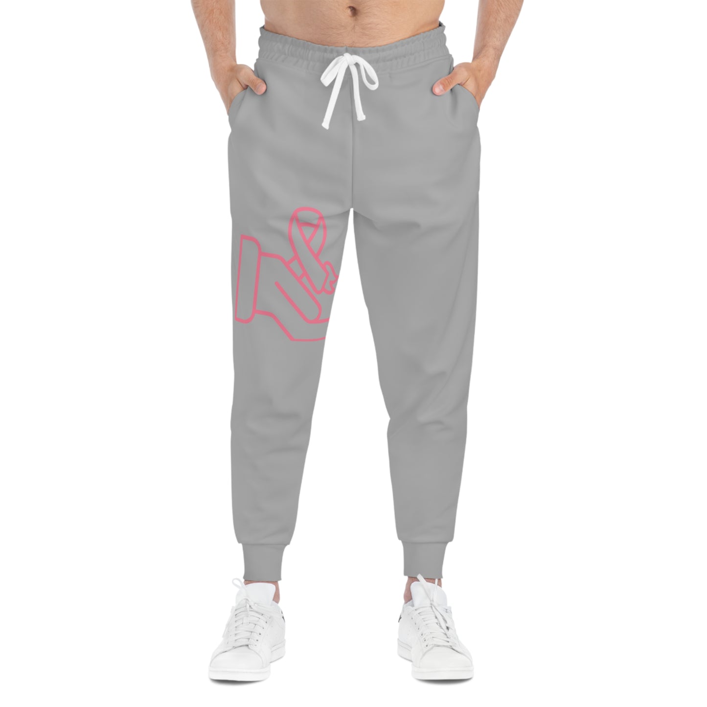 Athletic Joggers: Fight Cancer Lite Grey