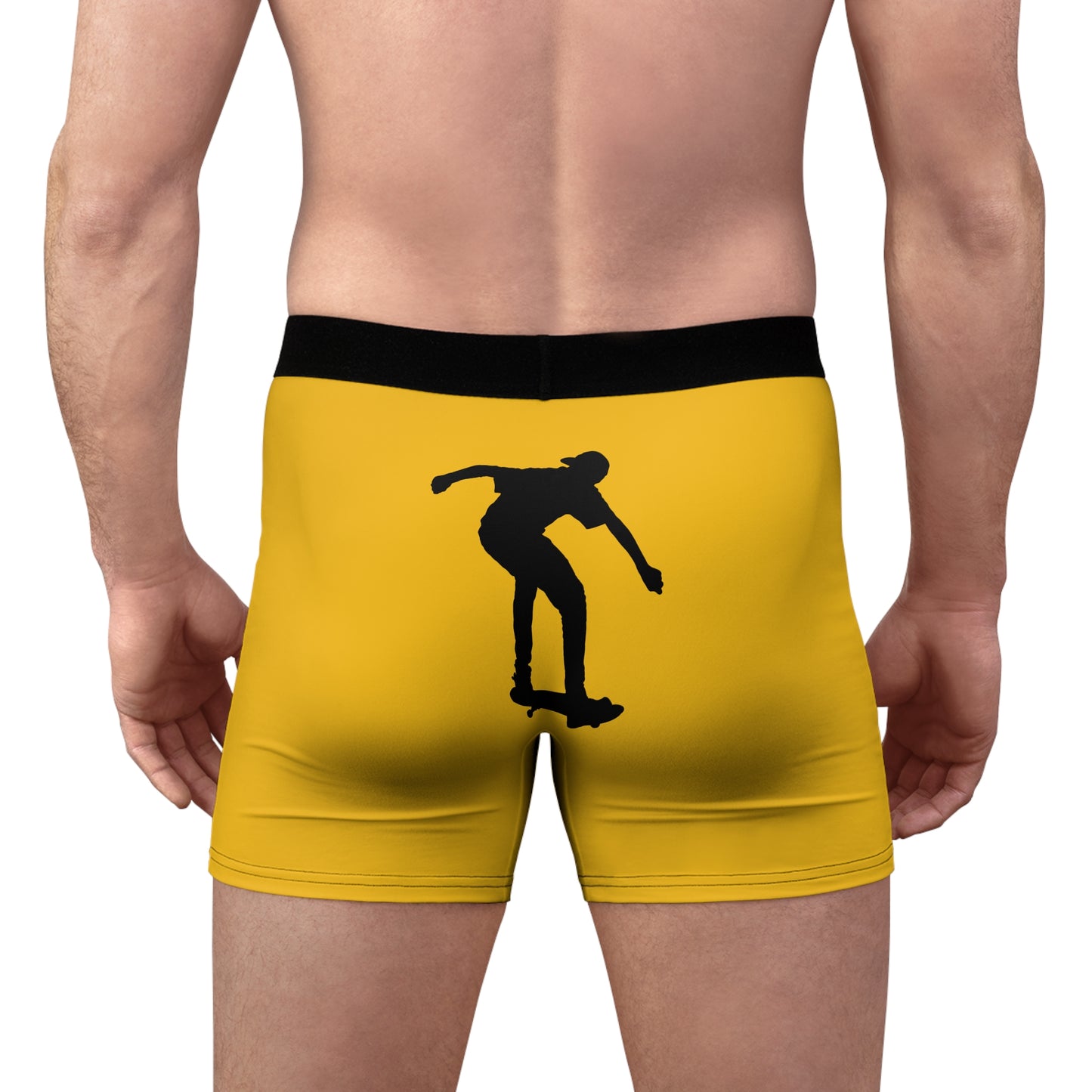 Men's Boxer Briefs: Skateboarding Yellow