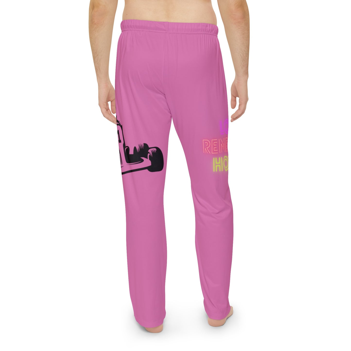 Men's Pajama Pants: Racing Lite Pink