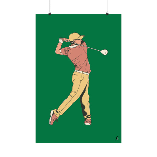 Premium Matte Vertical Posters: Golf Dark Green