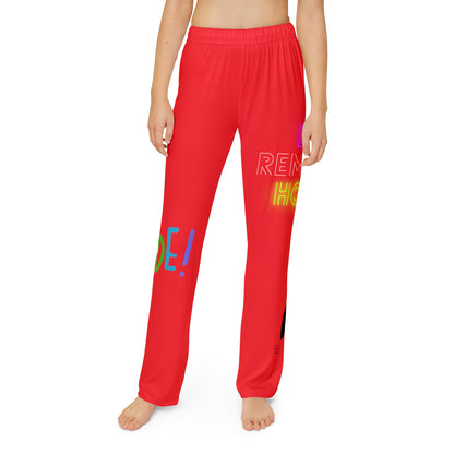 Kids Pajama Pants: LGBTQ Pride Red