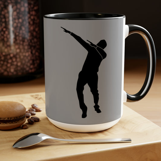 Two-Tone Coffee Mugs, 15oz: Dance Grey