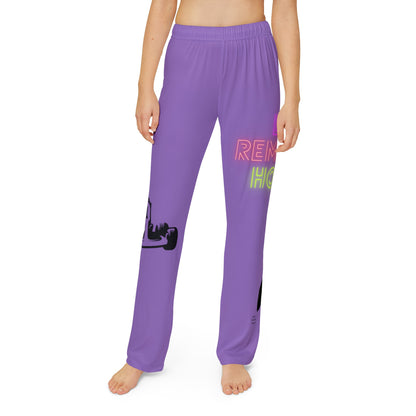 Kids Pajama Pants: Racing Lite Purple