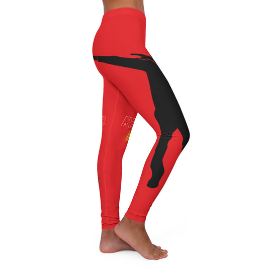 Women's Spandex Leggings: Dance Red