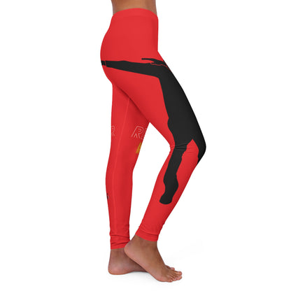 Women's Spandex Leggings: Dance Red