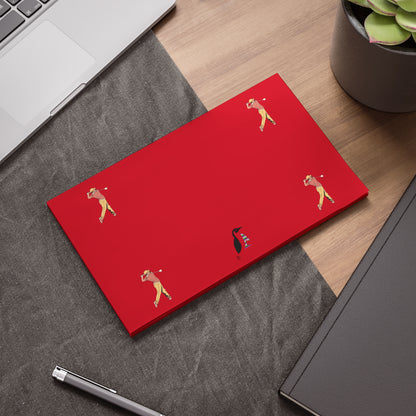 Post-it® Note Pads: Golf Dark Red