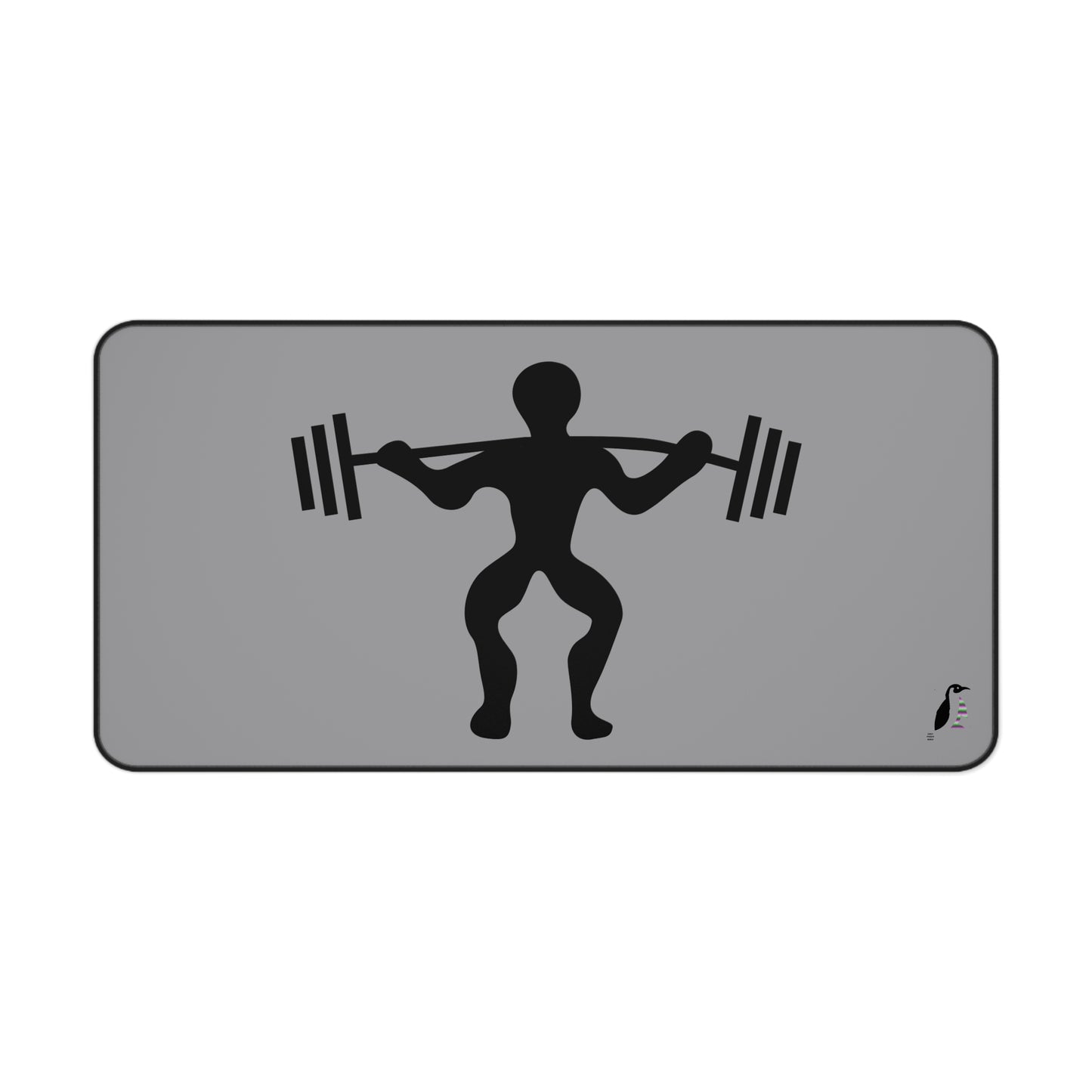 Desk Mat: Weightlifting Grey