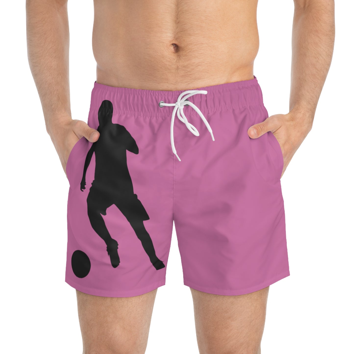 Swim Trunks: Soccer Lite Pink