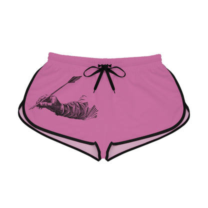 Women's Relaxed Shorts: Writing Lite Pink