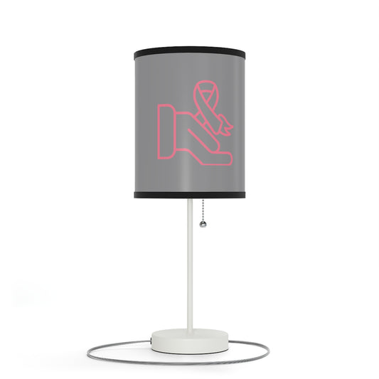 Lamp on a Stand, US|CA plug: Fight Cancer Grey