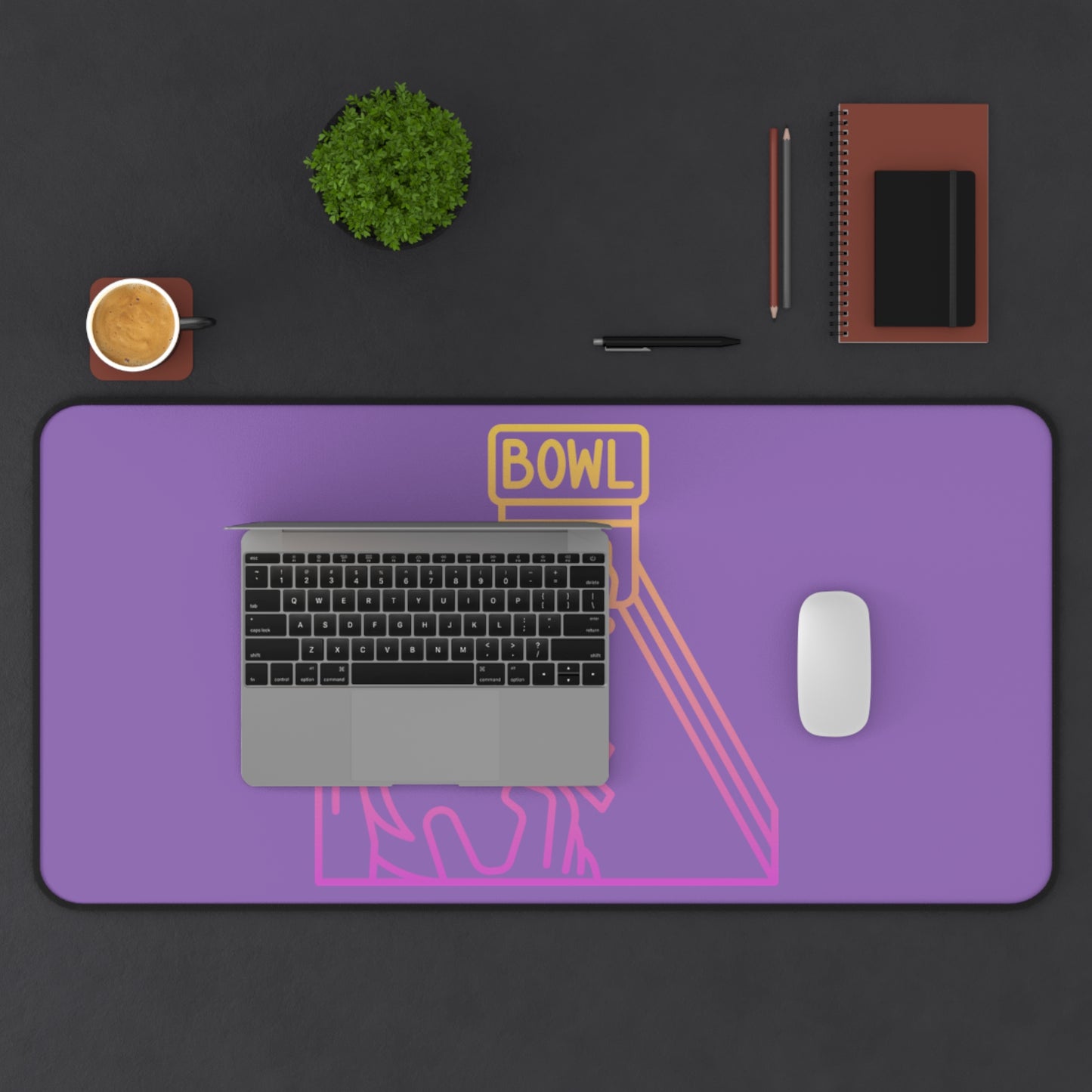 Desk Mat: Bowling Lite Purple