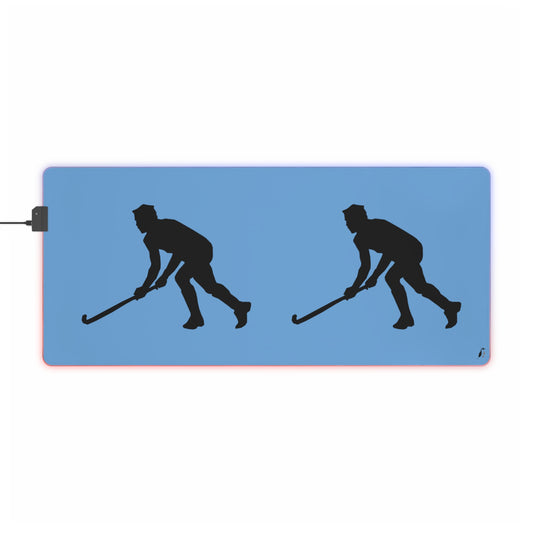 LED Gaming Mouse Pad: Hockey Lite Blue
