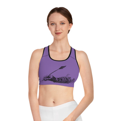 Sports Bra: Writing Lite Purple