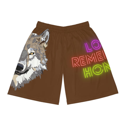 Basketball Shorts: Wolves Brown