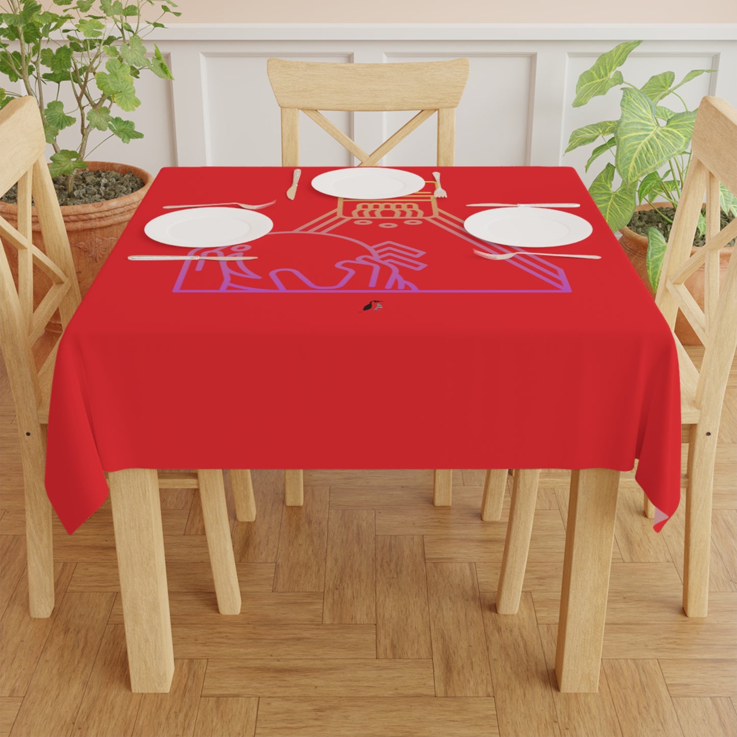 Tablecloth: Bowling Red