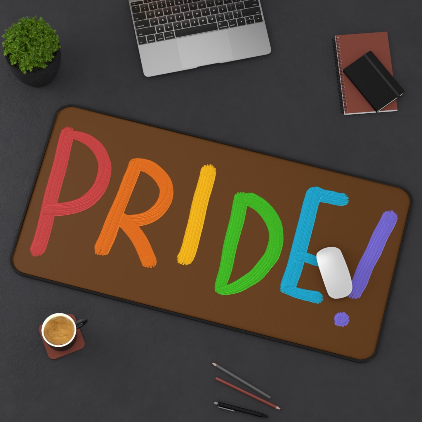 Desk Mat: LGBTQ Pride Brown