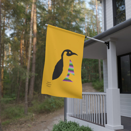 House Banner: Crazy Penguin World Logo Yellow