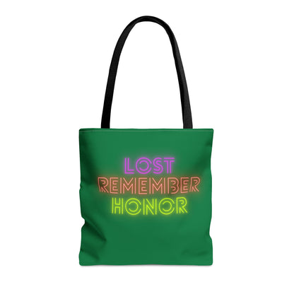 Tote Bag: Lost Remember Honor Dark Green