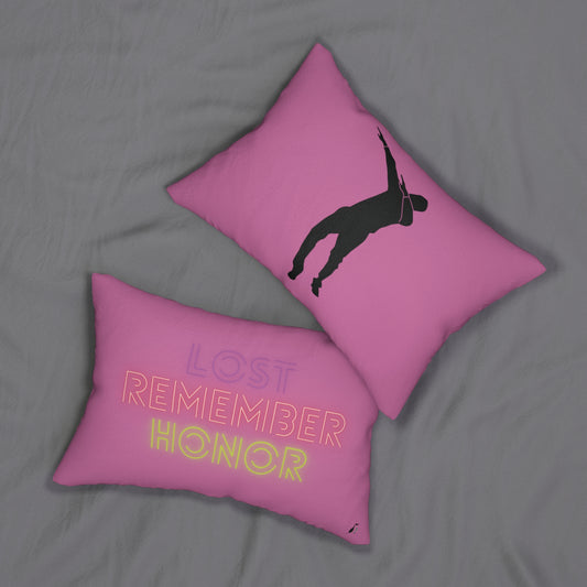 Spun Polyester Lumbar Pillow: Dance Lite Pink